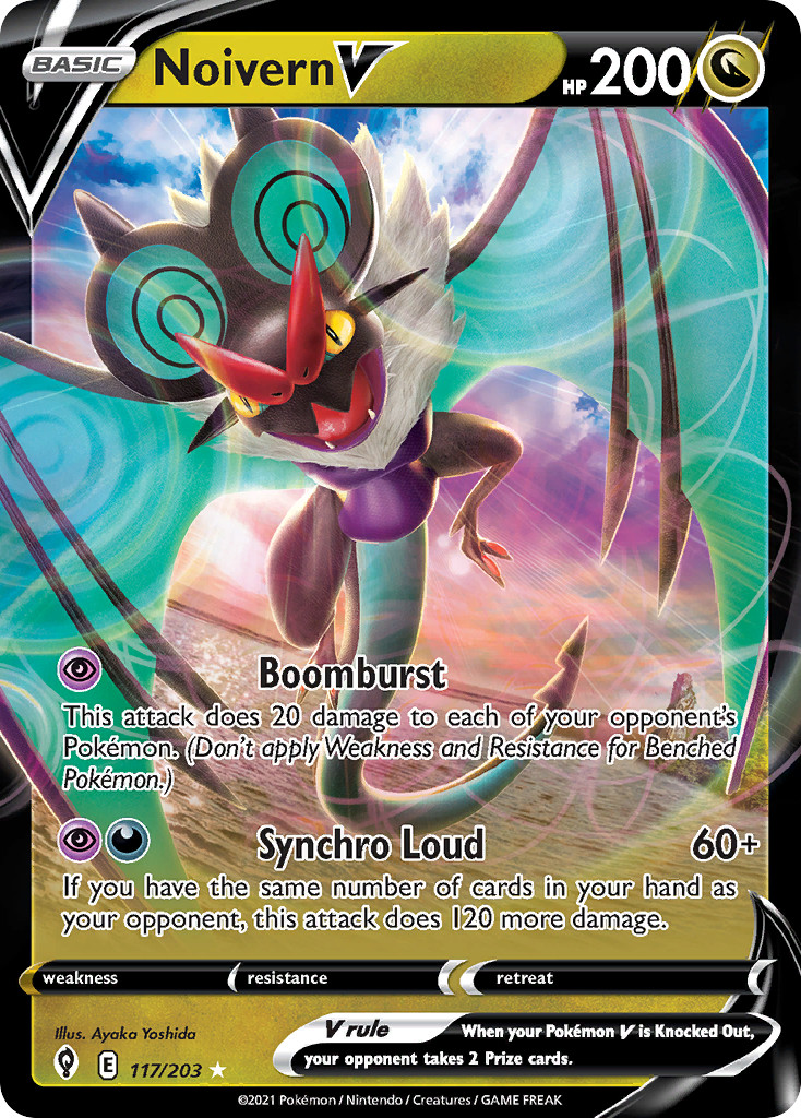 NOIVERN V 117/203 HOLO ULTRA RARE EVOLVING SKIES POKEMON NEAR MINT