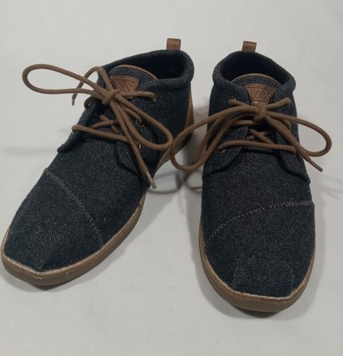 Bobs By Skechers Chill Luxe Lace Up Shoes With Brown Leather & Jean Size 10