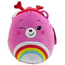 Squishmallows Care Bears Cheer Bear with Heart Headband 12 Inch Pink Plush