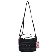Totally Hands Free Stone Mountain Co black shoulder bag travel crossbody purse 