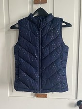 GAP KIDS Navy Polka Dot PUFFER QUILTED Winter VEST Sz XL girls