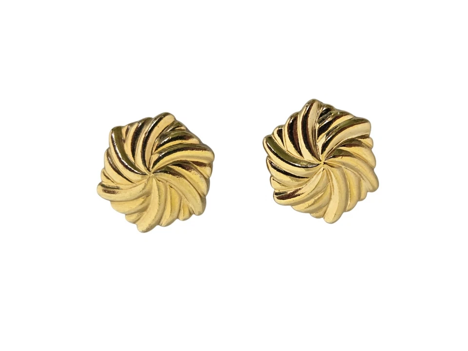 Avon Vintage Button Covers - Goldtone Pinwheel- Set of 2 - Image 3 of 4