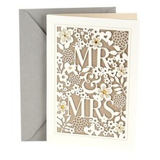 Hallmark Wedding Card Mr.  Mrs. Elegant Design with Envelope