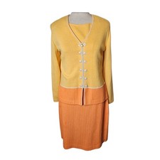 St. John Collection by Marie Gray Vintage Dress Jacket Set Santana Knit Size 6