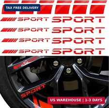 14pcs Car Decal Stickers,Wheel Rim Decal Sticker,Sport Logo Reflective