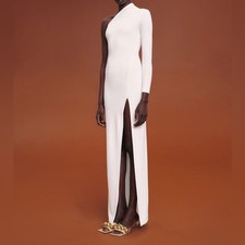 New NWT Solace London Nadia Maxi Dress in Cream Size 4