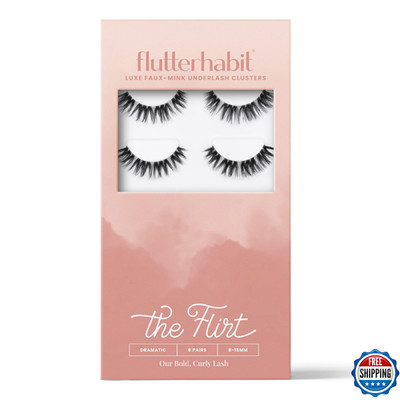 The Flirt Natural Lashes   Natural Lash Clusters for Women - Salon Quality At Ho
