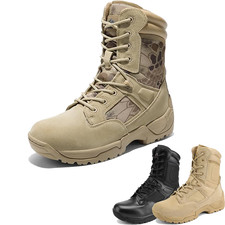 Men's Military Tactical Work Boots Hiking Motorcycle Combat Size 6.5-15