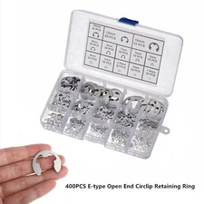 400X Durable Car Stainless Steel E-Clip Circlip Retaining Ring Assortment Part