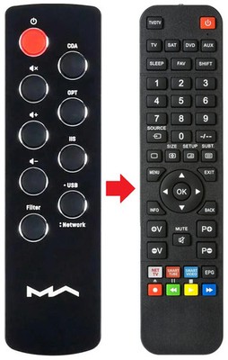 Fernbedienung geeignet für MATRIX AUDIO DESIGNS ELEMENT-X