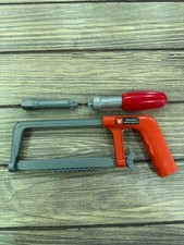 Professional Deluxe Kids Plastic Tool Set With Red Handle  Gray Accessories