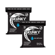 Skunky No-Rinse Bathing Wipes – Fast & Easy Shower-Free Cleaning, 50 Count