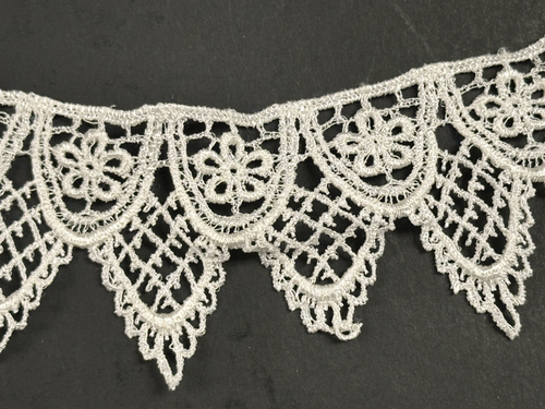 Vintage Trim White 2" wide 3 yards Yard Sewing Embellishment Trim