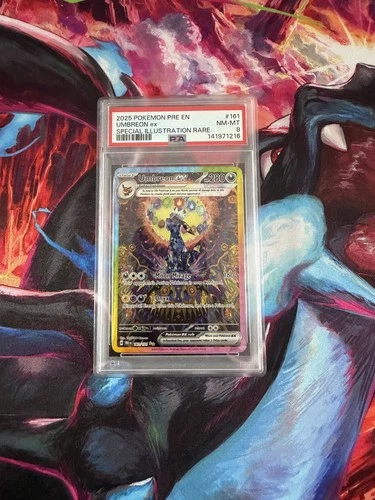 UMBREON EX PSA 8 2025 POKEMON PRE EN #161/131 SPECIAL ILLUSTRATION RARE SIR 333