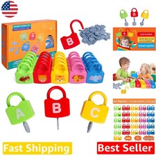 Montessori Alphabet Lock Toy 26 PCS Keys Educational Learning Game
