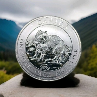 2014 $8 Canadian Arctic Fox 1.5 oz .9999 Fine Silver Coin BU | eBay