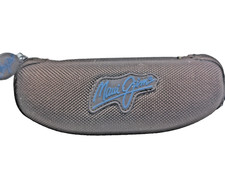 MAUI JIM Sunglass Case Brown Zip Around Clip Hard Protective Case