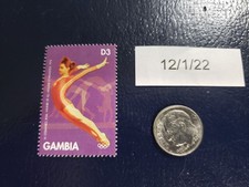 Nadia Comaneci Romania 1976 Gymnastics Olympics D3 Gambia Stamp