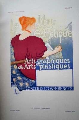 La libre esthetique.  Original Farblithographie aus: Les    Affiches Etrangeres 