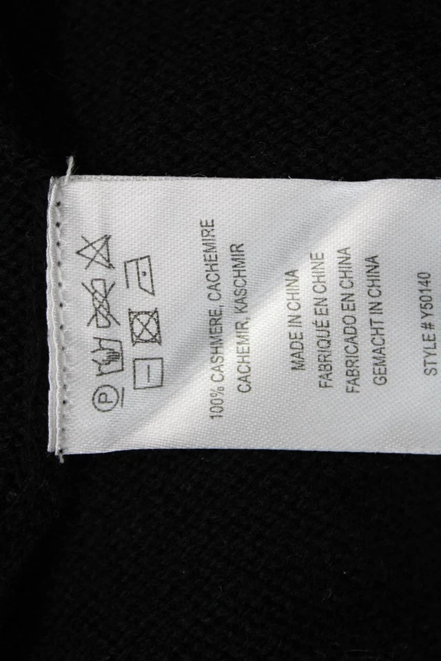 Pullover Minnie Rose para mujer de cachemir con cuello redondo negro manga larga talla M Foto 4 de 4