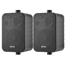 2x Enrock EKMR408B Audio Systems 4" 3-Way 30W InDoor/OutDoor Box Black Speakers
