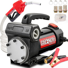 12V DC Diesel Transfer Pump, 15 GPM Self-Priming Fuel Transfer Pump Kit with Aut