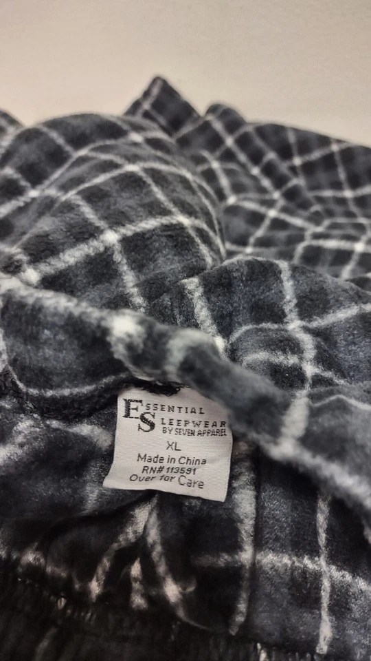 Seven Apparel Essential Ropa de dormir Pijama de lana a cuadros Pantalones de salón para hombre Talla XL Foto 3 de 4