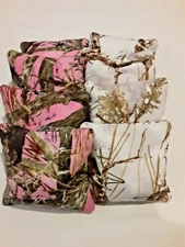 8 Cornhole Bag Set Corn Hole Camouflage True Timber Camo Pink and White