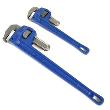 Drop Forged 2 Piece (12", 18 ") Pipe Wrench Set: Heavy Duty Hand Tools