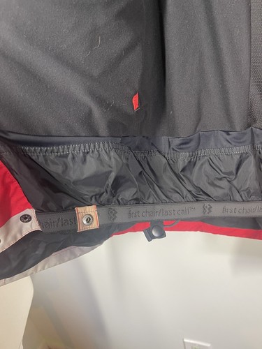Special Blend Mens Snowboard Jacket Size Small Red Black Tan Color block Pockets - Picture 10 of 19