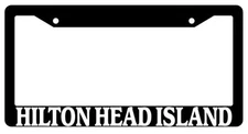 Black License Plate Frame New City State Hilton Head Island Auto Accessory 1350