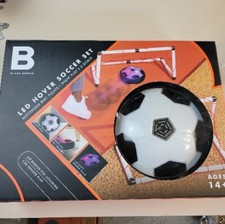 Black Series LED Hover Indoor Soccer Game Set w/2 Goals Brand New. Play In Dark