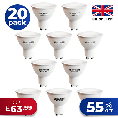 20er-Pack 5W GU10 LED Glühbirnen Ersatz 50W Strahler kühl warmweiß Lampe 20x
