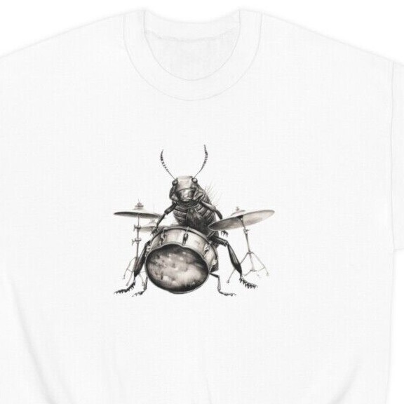 Cockroach Playing Drums Sweatshirt Cockroach Shirt Drummer Gift Roach