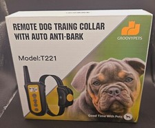 GroovyPets 650 Yard Auto Anti-bark Remote Dog Training Shock Collar, Black