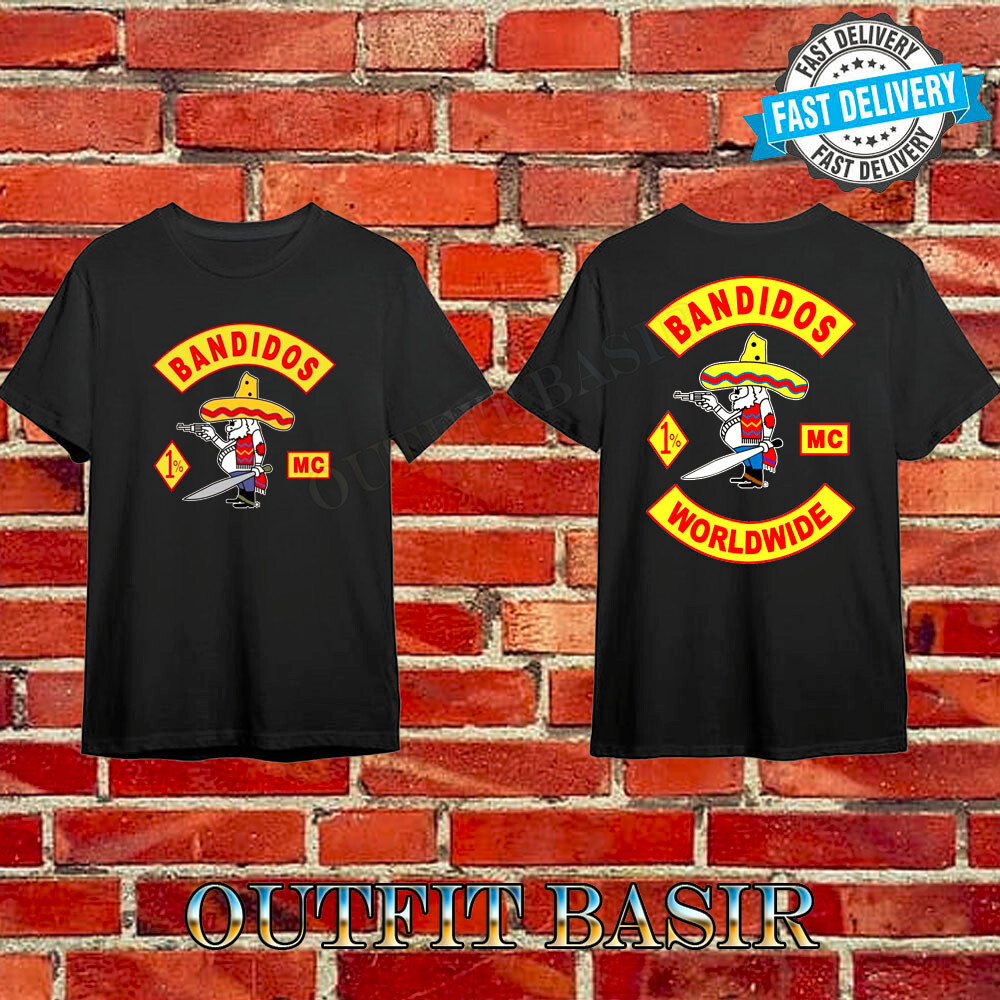 New Bandidos Worldwide MC Logo T-Shirt Funny Size S to 5XL | eBay