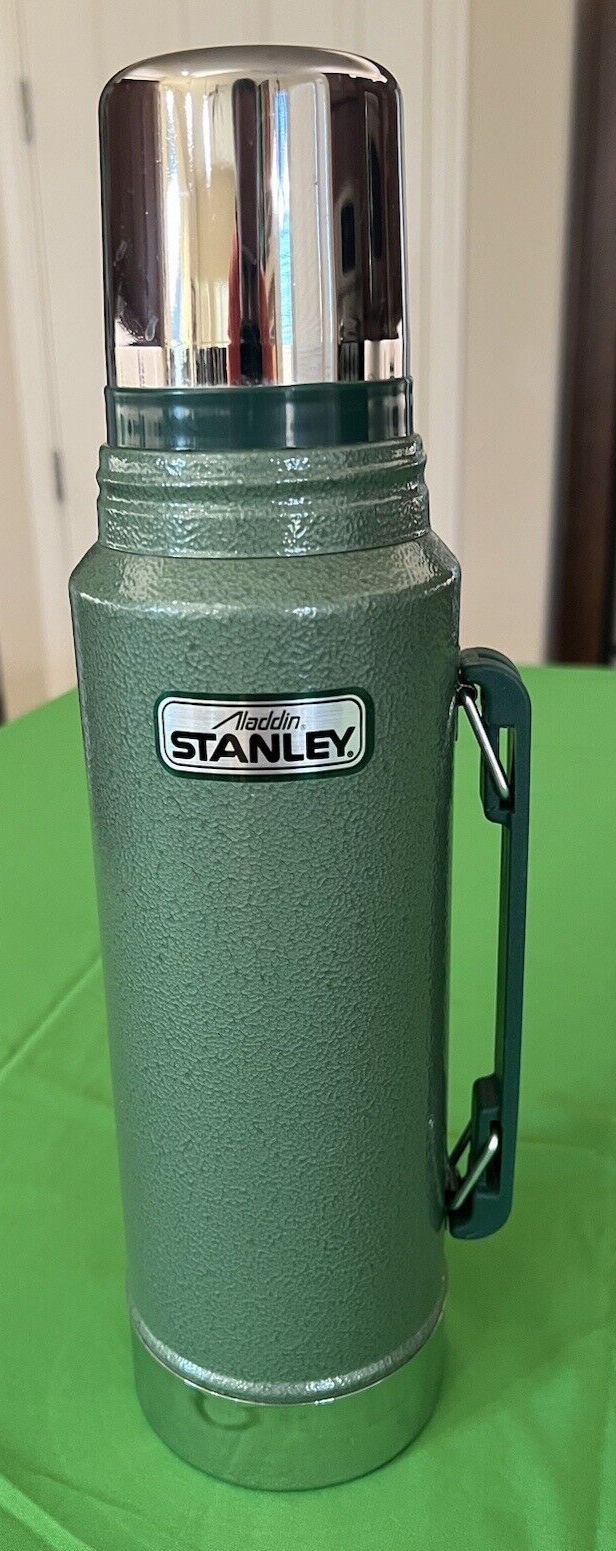 VTG Aladdin Stanley A944DH Steel Quart Thermos Green Bottle USA 14