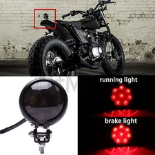 For Harley Cafe Racer Bobber Chopper LED Motorcycle Rear Tail Brake Stop Light