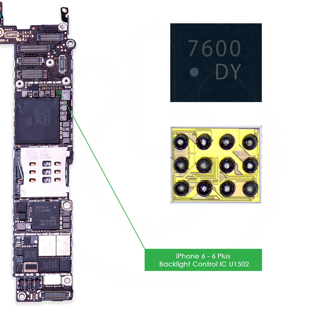 U1502 & U1580 Backlight IC Back Light Control 12 Pin Chip for iPhone 6 & 6 Plus U1502 & U1580 Backlight IC Back Light Control 12 Pin Chip for iPhone 6 & 6 Plus