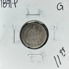 1891-P SEATED LIBERTY SILVER DIME - GOOD ~NICE COIN~