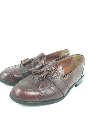 Stacy Adams Mens 10M Slip On Penny Loafer Brown Tassled  display picture 3