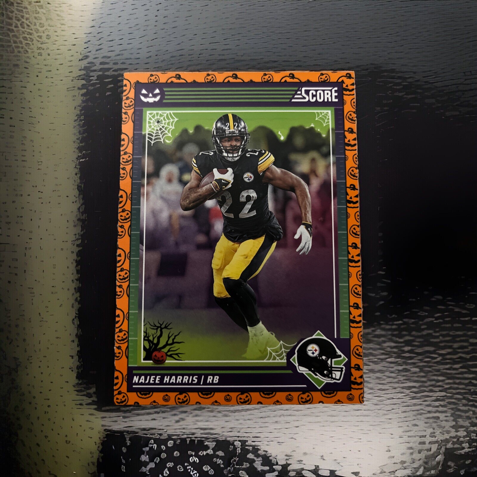 2024 Score Football Halloween Pumpkin Card 239 Najee Harris Pittsburgh
