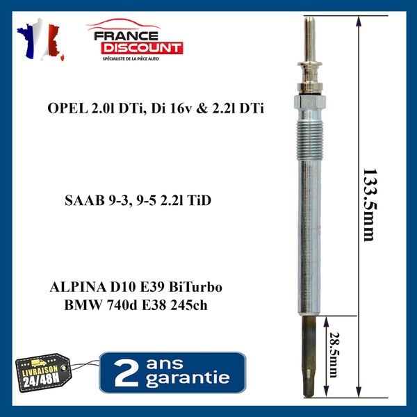 Partsline VorglüHkerze Opel Omega Sintra 2,0 2,2 DTI Diesel M10X100 11 V-image
