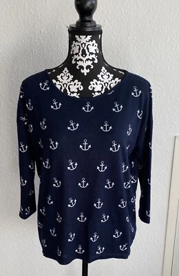 ONLY Pullover, Größe M, Blau, Weiß, Weiss, Weis, Anker, Maritim, Winter, TOP!! - Bild 1 von 4