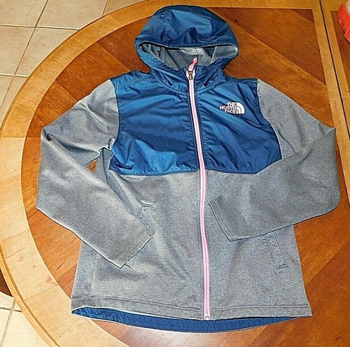 The North Face gray/blue jacket pink 