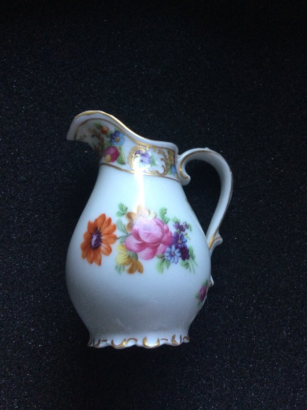 Vintage Carl Schumann Bavaria Porcelain Floral Decorated Creamer