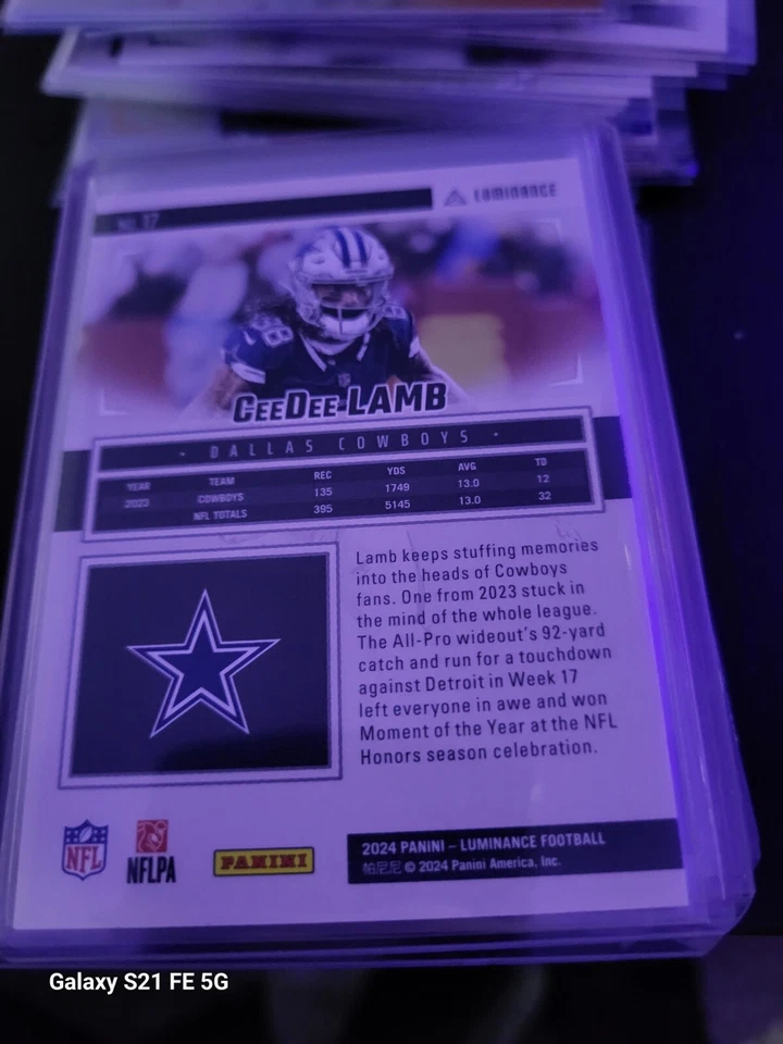 2024 Panini Luminance - Green #17 CeeDee Lamb /100 - Image 2 of 2