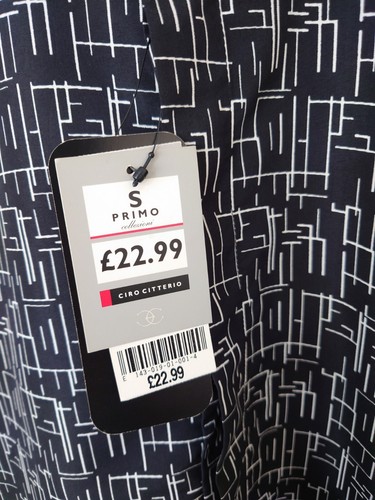 Ciro Citterio primo Black White Geometric Short Sleeve Shirt - Size S - Picture 4 of 8