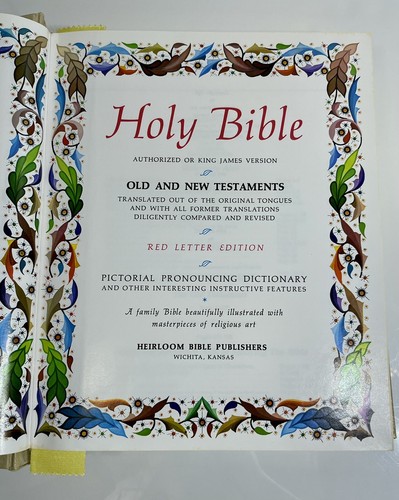 Holy Bible Red Letter Master Reference Edition Heirloom 1988 - Picture 5 of 11
