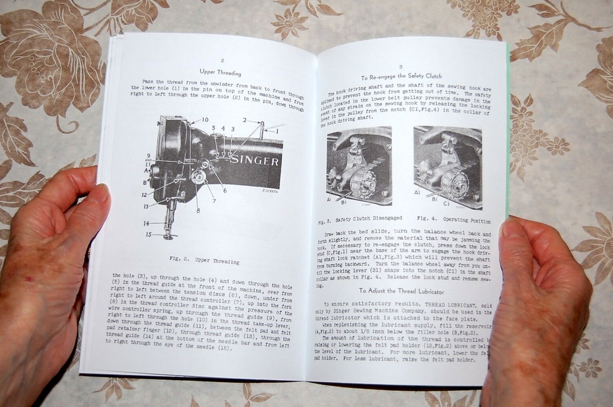 Using & Adjusting Instructions Manual for Singer Sewing